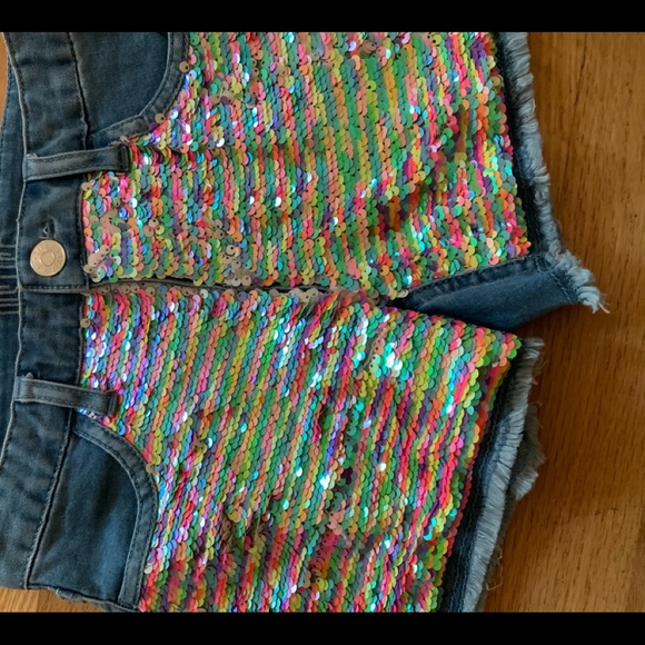 Justice Other - Justice sz 10 blue jean short girls’ sequins